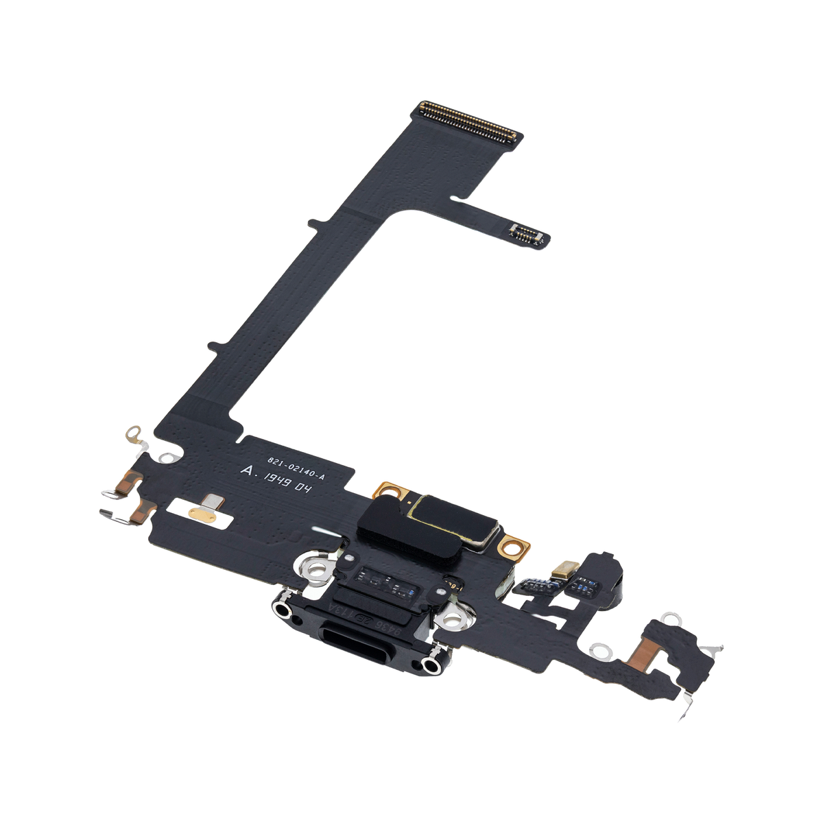 Charging Port Flex with Board for iPhone 11 Pro Space Gray angled front view