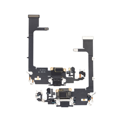 Charging Port Flex with Board for iPhone 11 Pro Space Gray front and back view