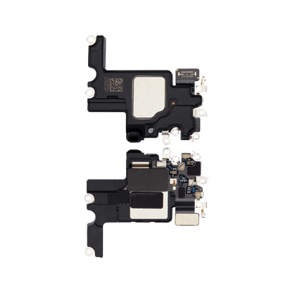Ear Speaker with Wi-Fi Flex for iPhone 15 Plus front and back view