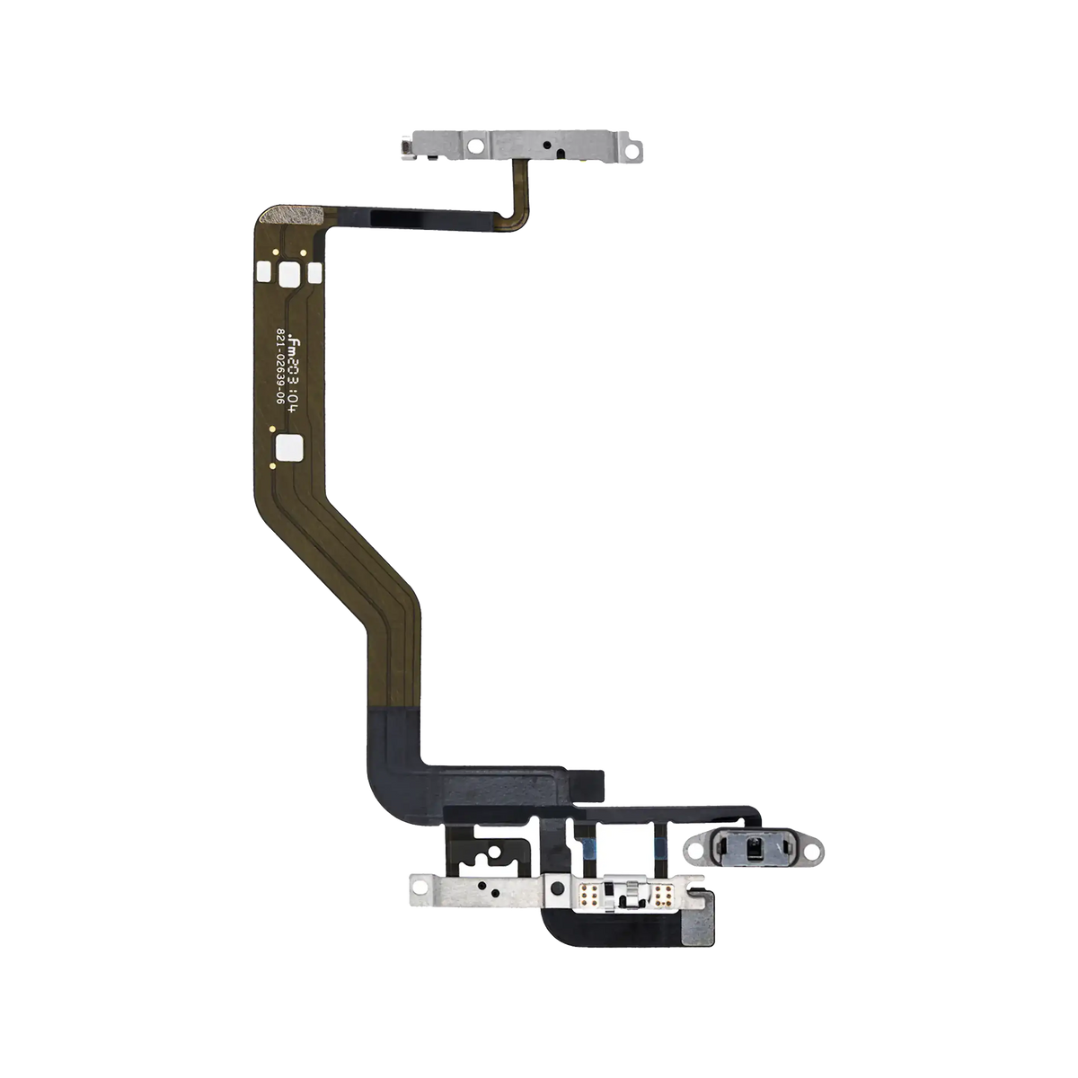 Power and Volume Button Flex for iPhone 12 / 12 Pro angled back view