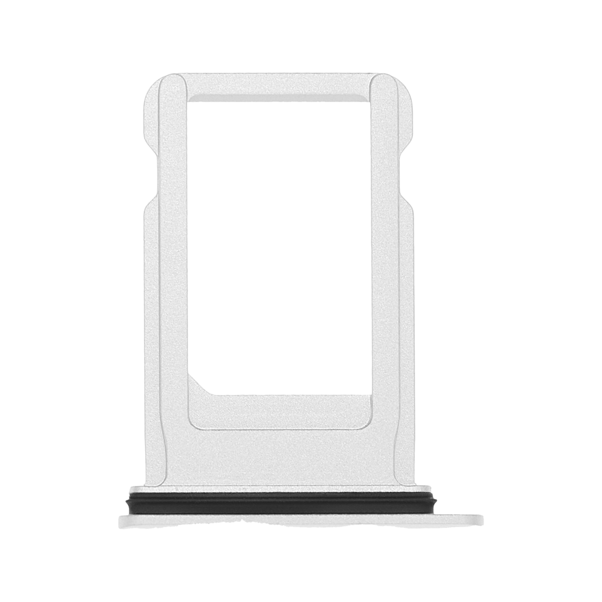 SIM Card Tray for iPhone 8 / SE (2020) / SE (2022) Silver angled front view