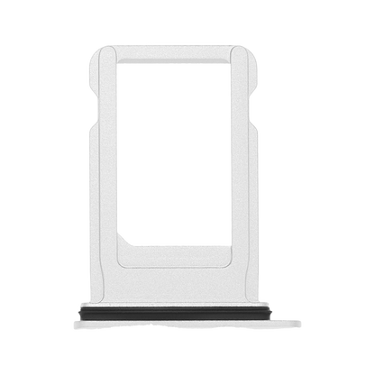 SIM Card Tray for iPhone 8 / SE (2020) / SE (2022) Silver angled front view