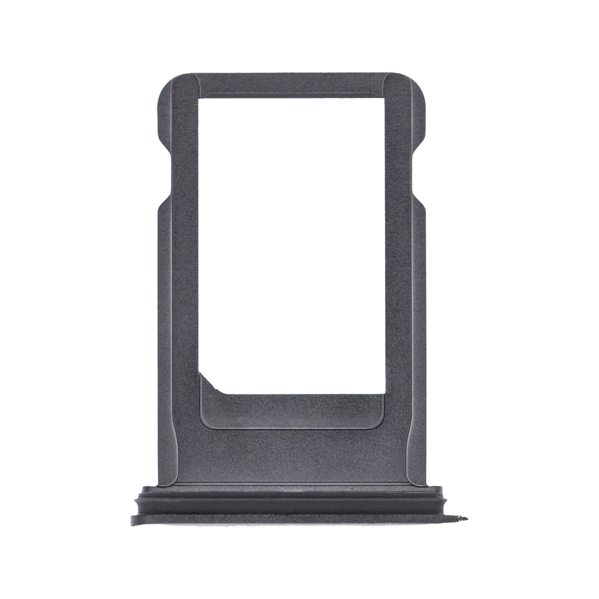 SIM Card Tray for iPhone 8 / SE (2020) / SE (2022) Space Gray angled front view