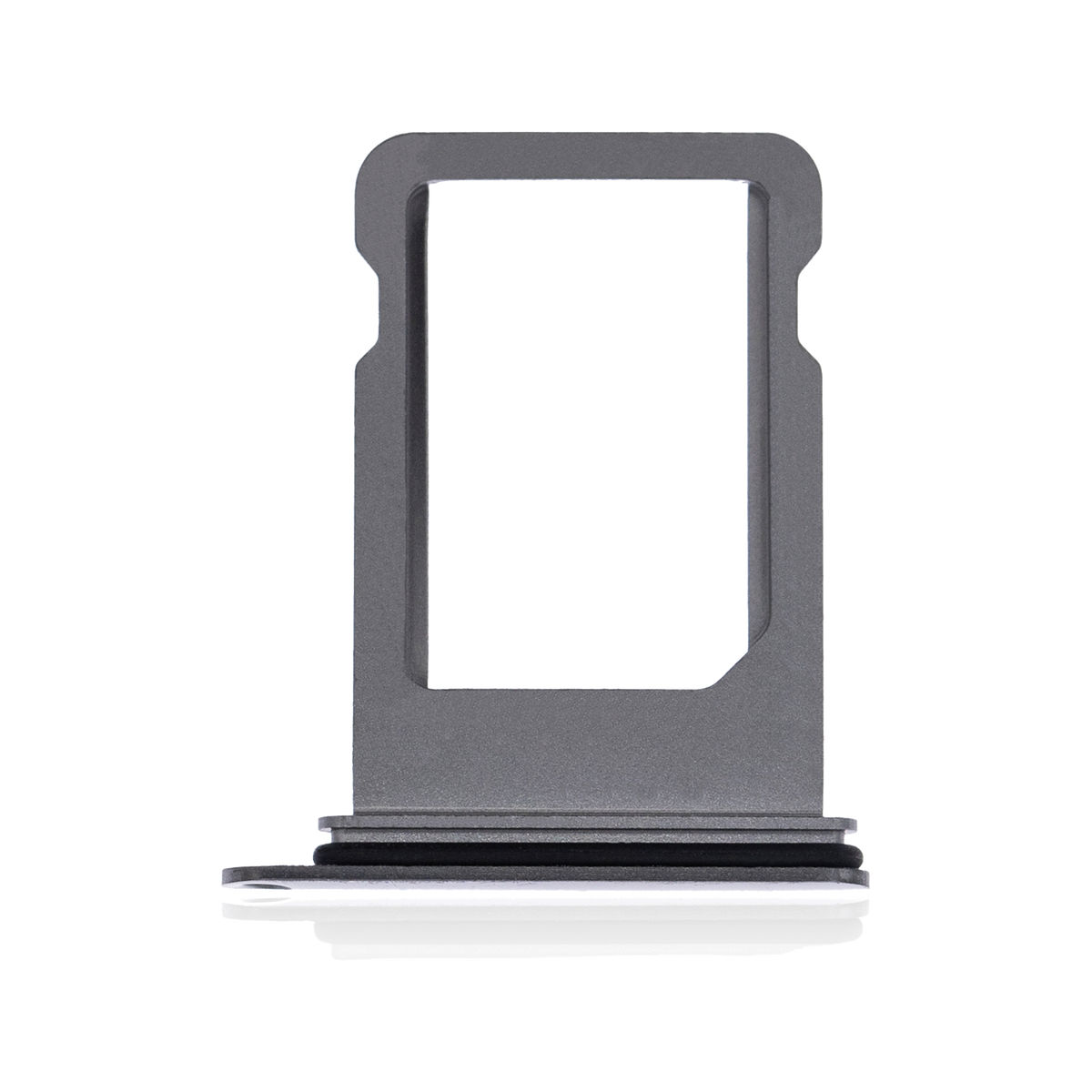 SIM Card Tray for iPhone X Space Gray angled front view