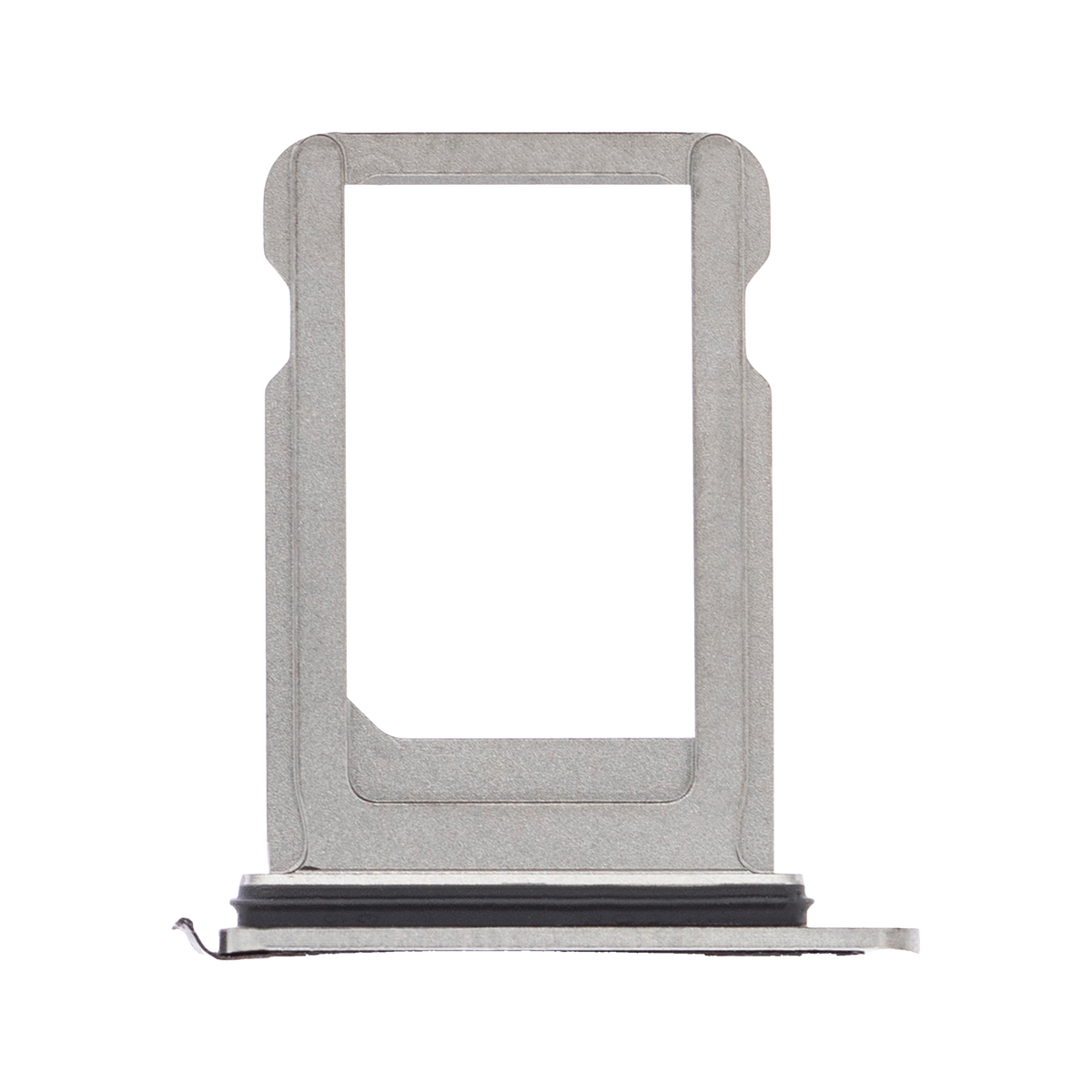 SIM Card Tray for iPhone XS Silver angled front view