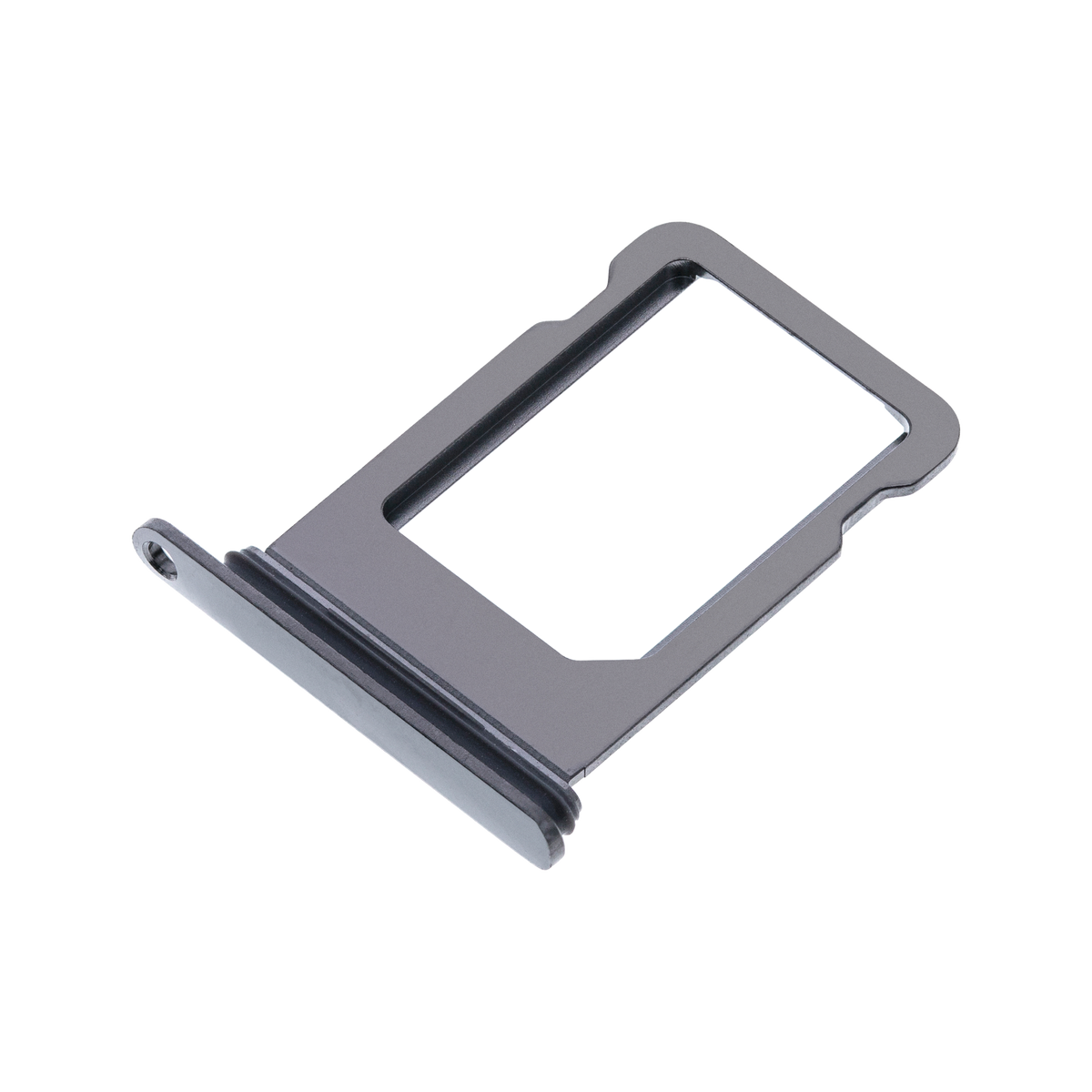 SIM Card Tray for iPhone XS Space Gray angled back view