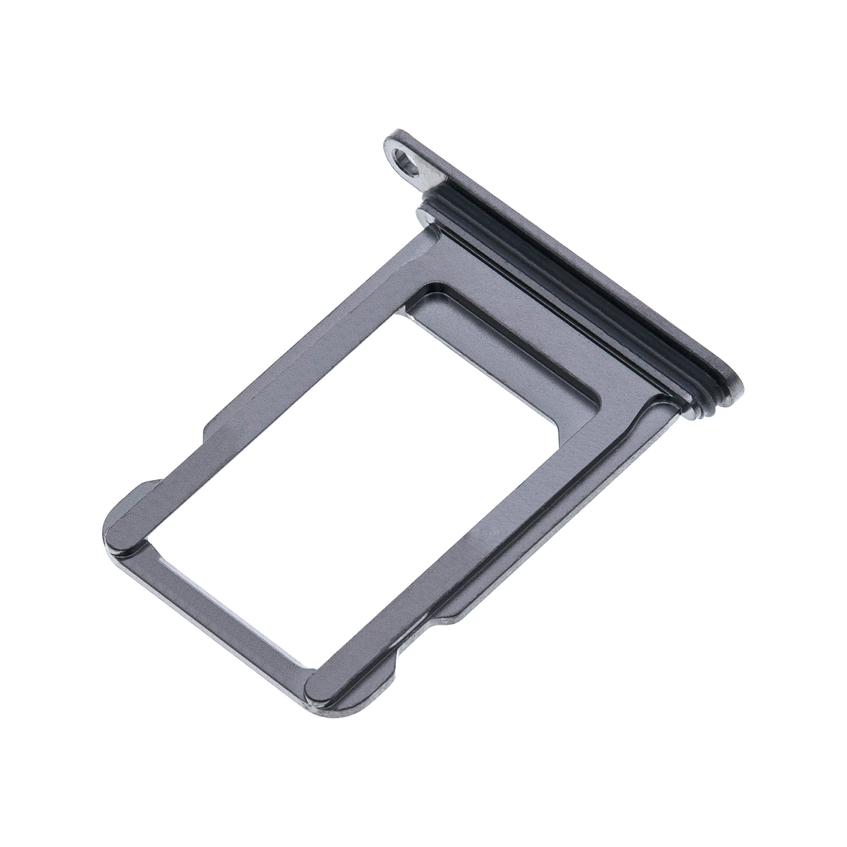 SIM Card Tray for iPhone XS Space Gray angled front view