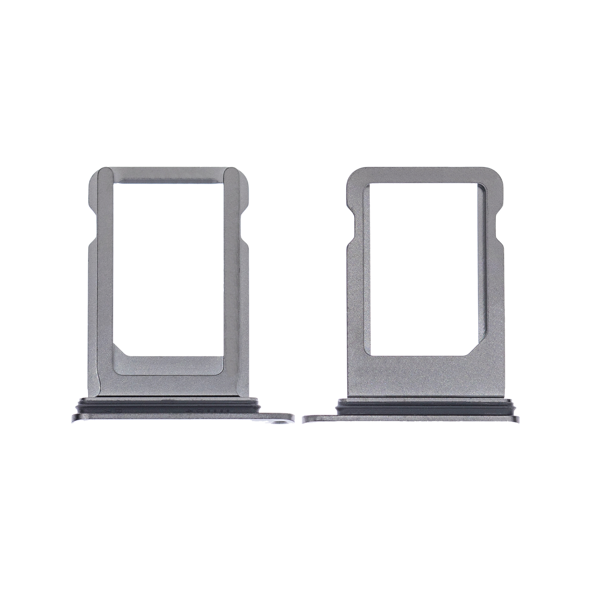 SIM Card Tray for iPhone XS Space Gray front and back view