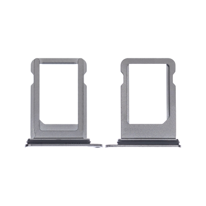 SIM Card Tray for iPhone XS Space Gray front and back view