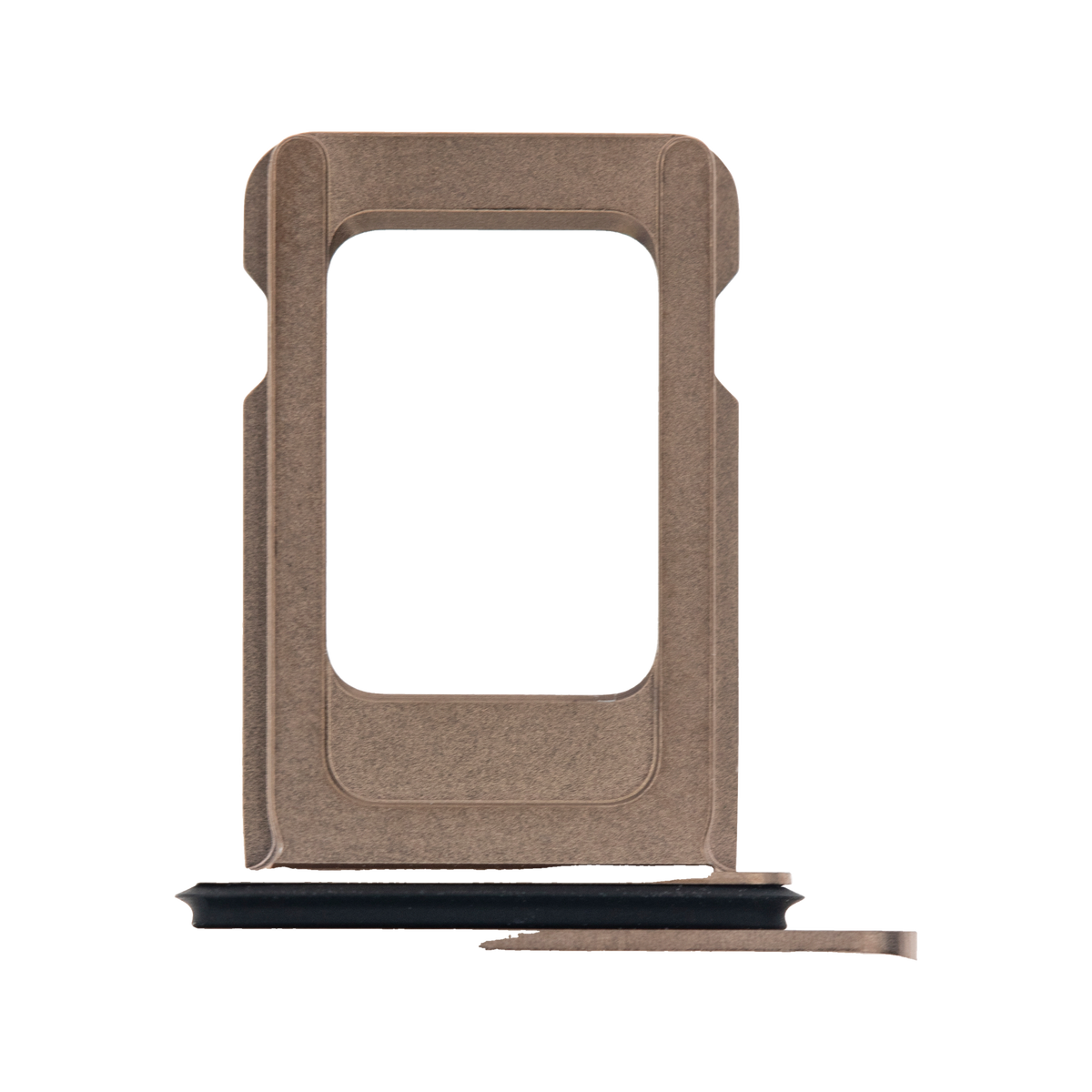 Single SIM Card Tray for iPhone 11 Pro / 11 Pro Max Gold angled front view