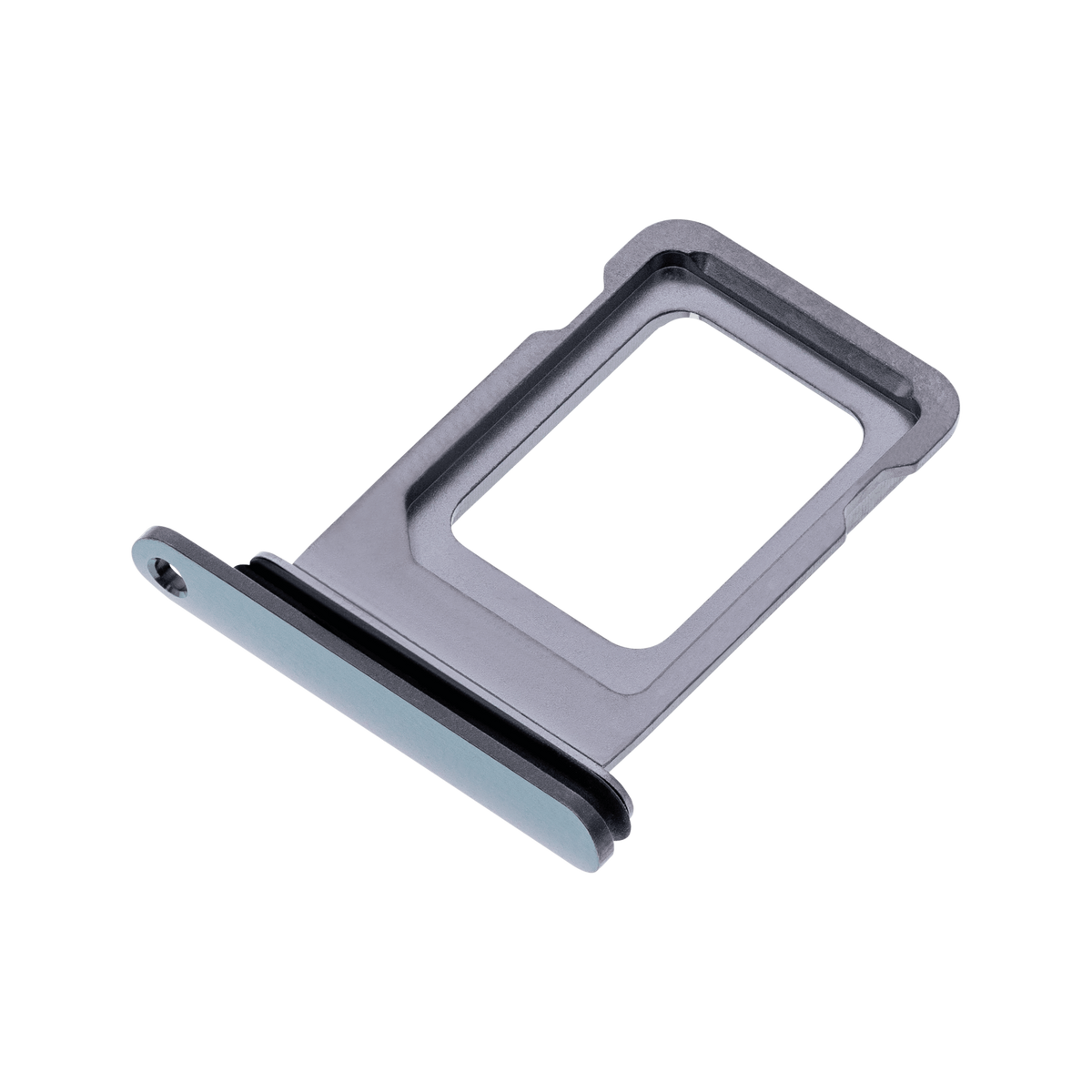 Single SIM Card Tray for iPhone 11 Pro / 11 Pro Max Midnight Green angled front view