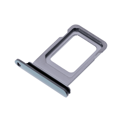 Single SIM Card Tray for iPhone 11 Pro / 11 Pro Max Midnight Green angled front view