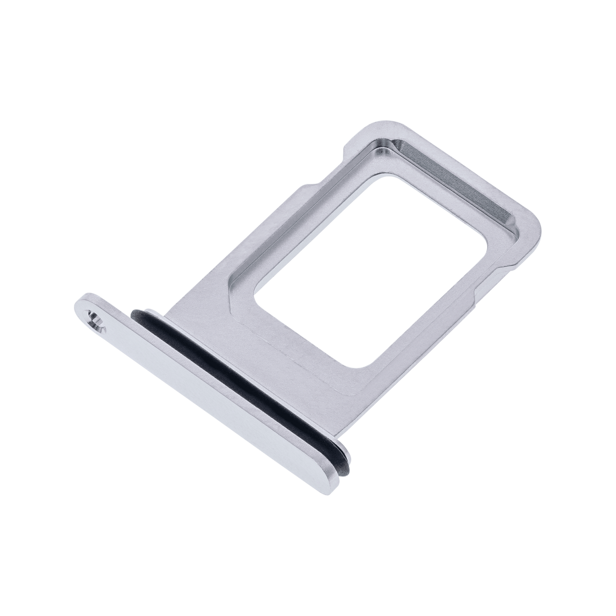 Single SIM Card Tray for iPhone 11 Pro / 11 Pro Max Silver angled front view