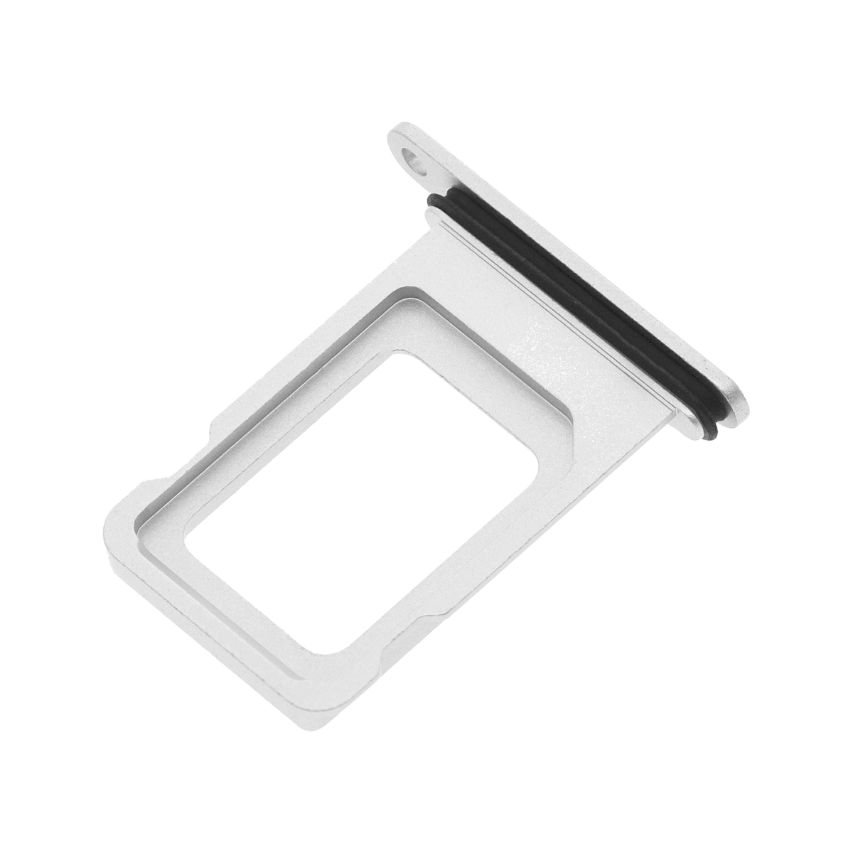 Single SIM Card Tray for iPhone 12 / 13 White angled back view
