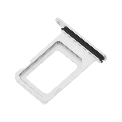 Single SIM Card Tray for iPhone 12 / 13 White angled back view