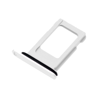 Single SIM Card Tray for iPhone 12 / 13 White angled front view