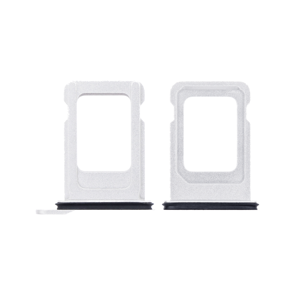 Single SIM Card Tray for iPhone 12 / 13 White front and back view