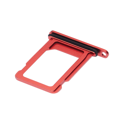 Single SIM Card Tray for iPhone 12 Mini / 13 Mini Red angled front view
