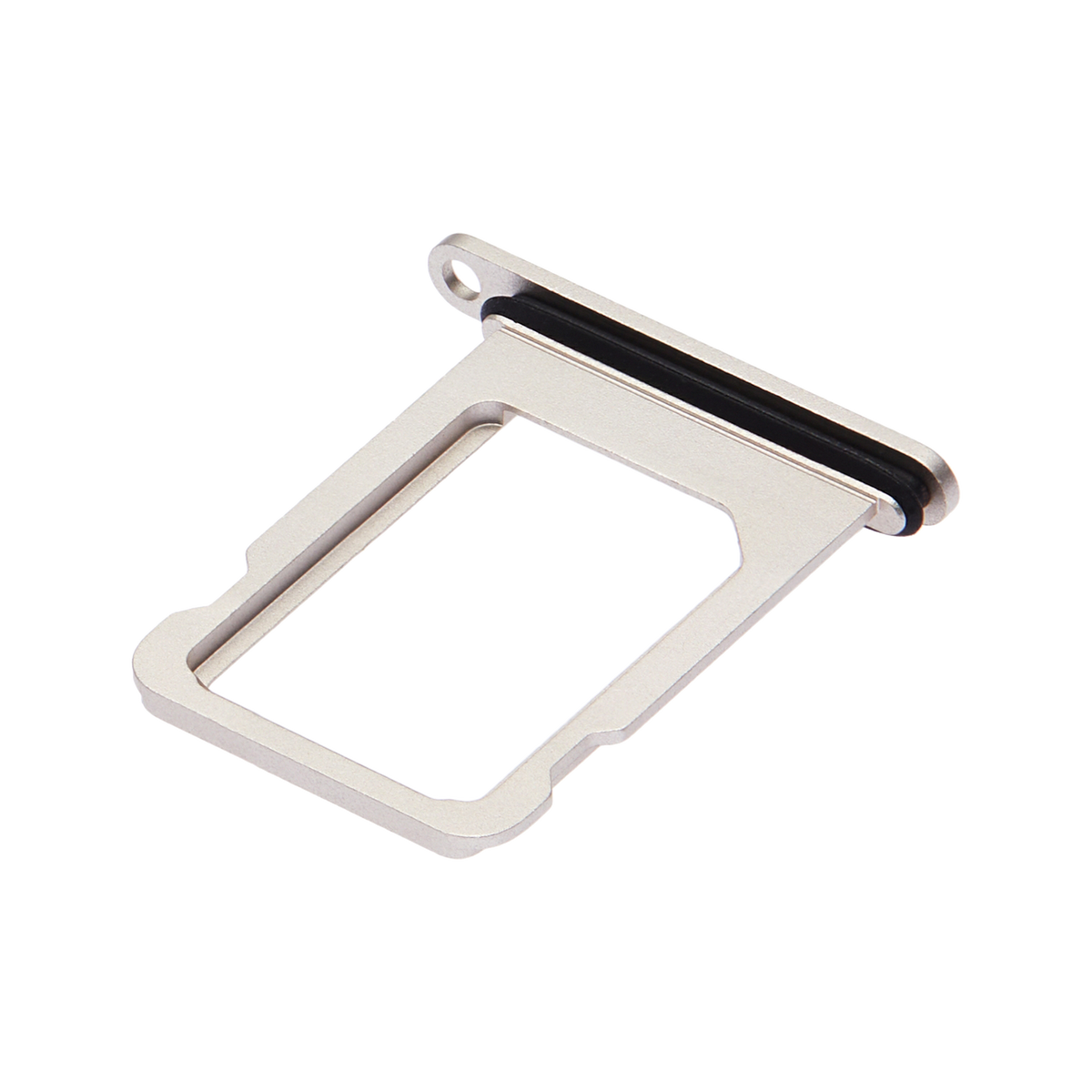 Single SIM Card Tray for iPhone 12 Mini / 13 Mini White angled front view