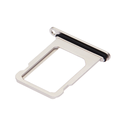 Single SIM Card Tray for iPhone 12 Mini / 13 Mini White angled front view