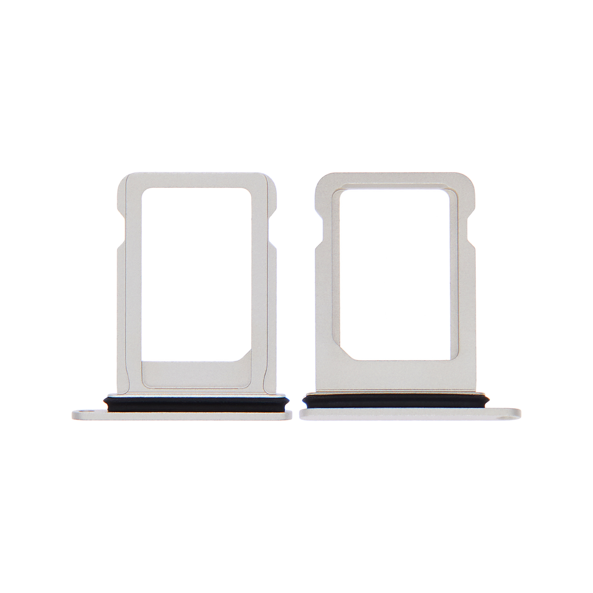 Single SIM Card Tray for iPhone 12 Mini / 13 Mini White front and back view