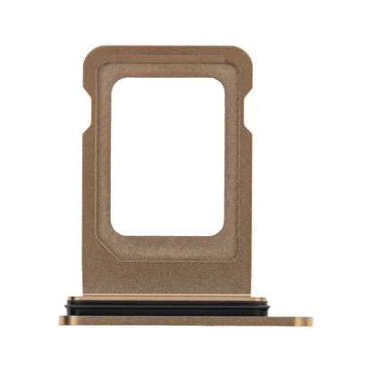 Single SIM Card Tray for iPhone 12 Pro / 12 Pro Max / 13 Pro / 13 Pro Max Gold angled front view