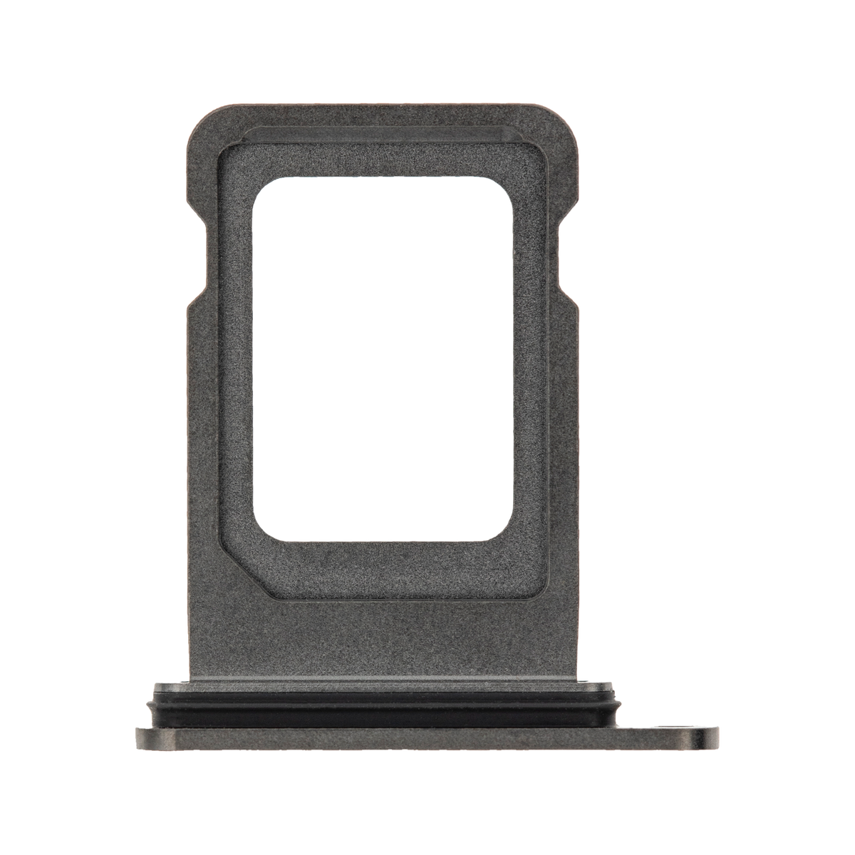 Single SIM Card Tray for iPhone 12 Pro / 12 Pro Max / 13 Pro / 13 Pro Max Graphite angled front view