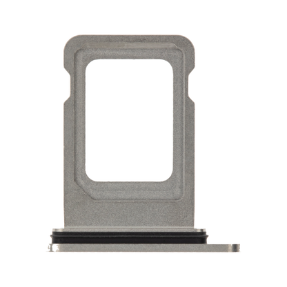 Single SIM Card Tray for iPhone 12 Pro / 12 Pro Max / 13 Pro / 13 Pro Max Silver angled front view