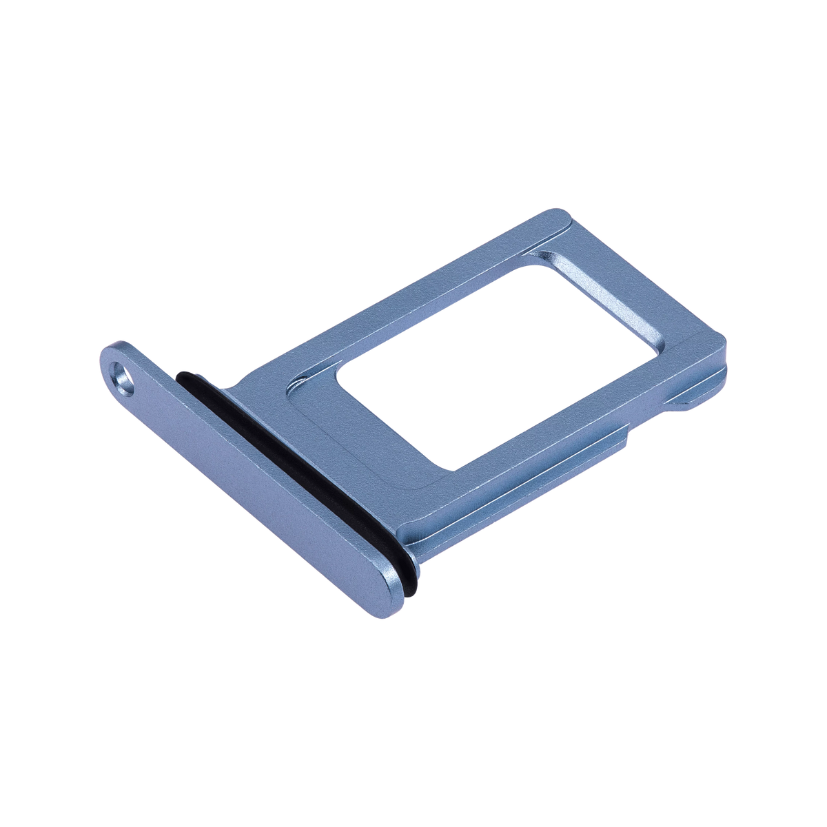 Single SIM Card Tray for iPhone 14 / 14 Plus Blue angled front view