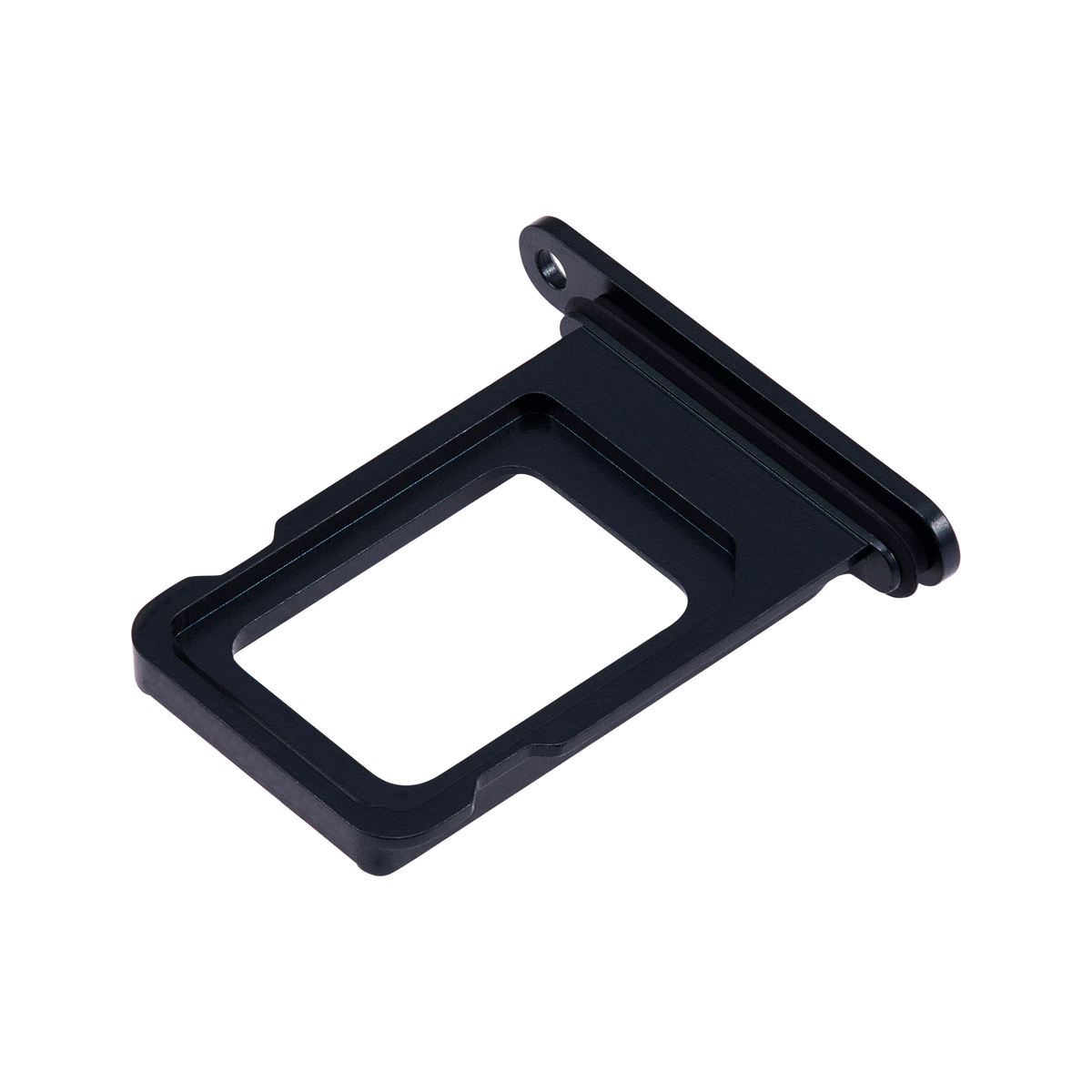 Single SIM Card Tray for iPhone 14 / 14 Plus Midnight angled back view
