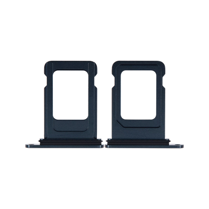 Single SIM Card Tray for iPhone 14 / 14 Plus Midnight front and back view