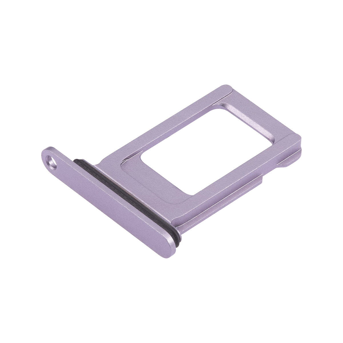 Single SIM Card Tray for iPhone 14 / 14 Plus Purple angled front view