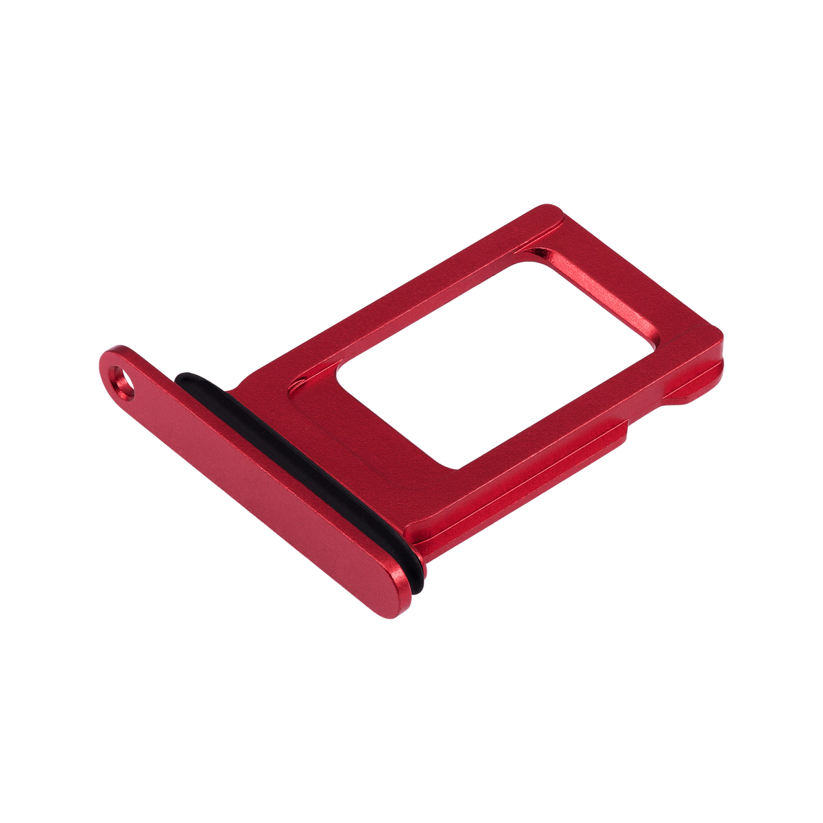Single SIM Card Tray for iPhone 14 / 14 Plus Red angled front view
