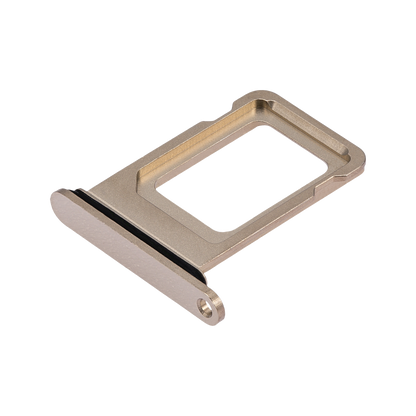 Single SIM Card Tray for iPhone 14 Pro / 14 Pro Max Gold angled front view