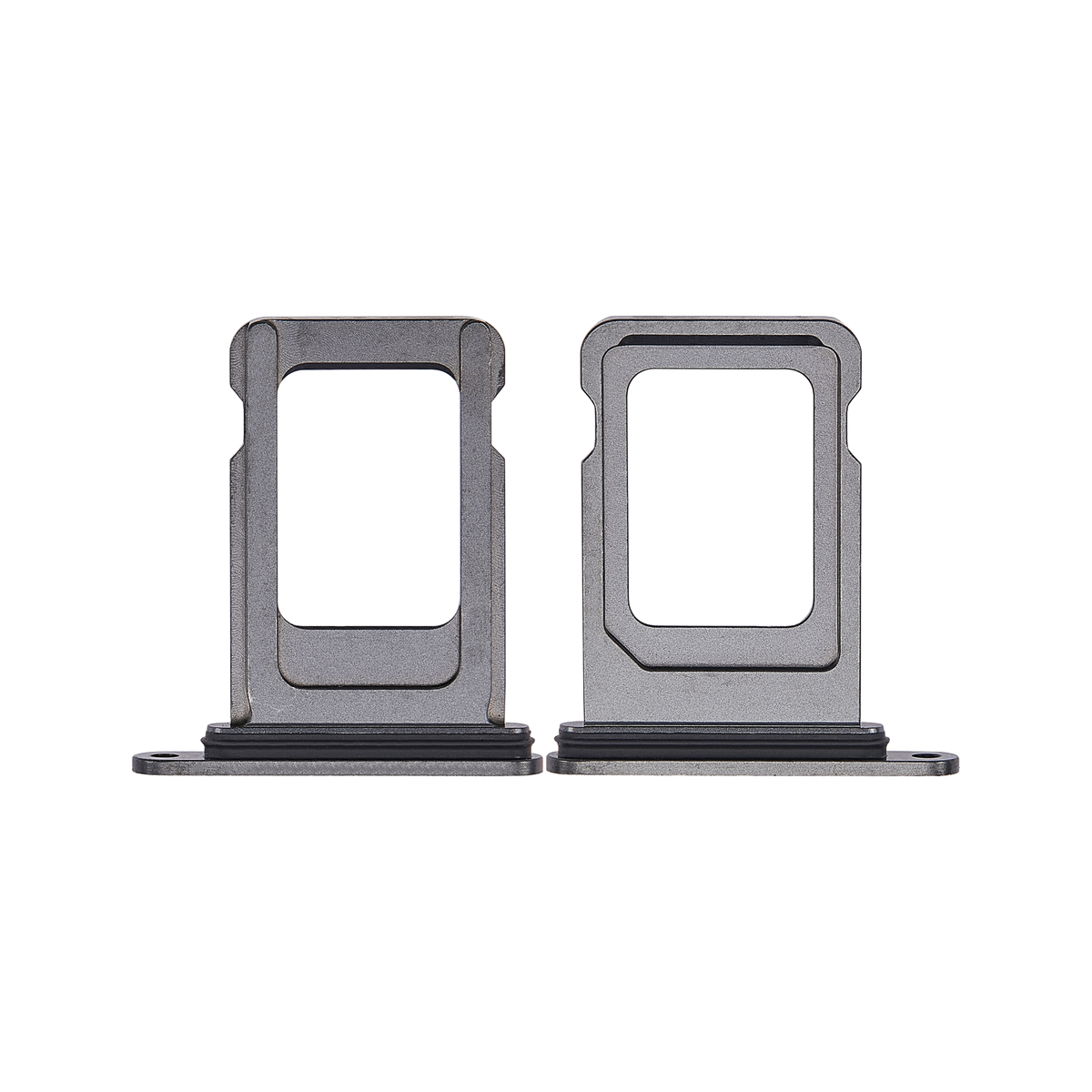 Single SIM Card Tray for iPhone 14 Pro / 14 Pro Max Space Black front and back view
