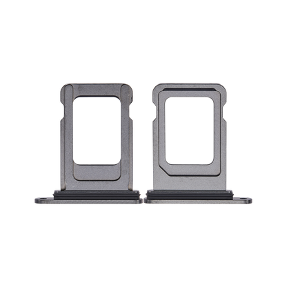 Single SIM Card Tray for iPhone 14 Pro / 14 Pro Max Space Black front and back view