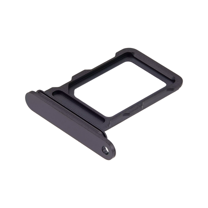 Single SIM Card Tray for iPhone 16 Pro / 16 Pro Max Black Titanium angled back view