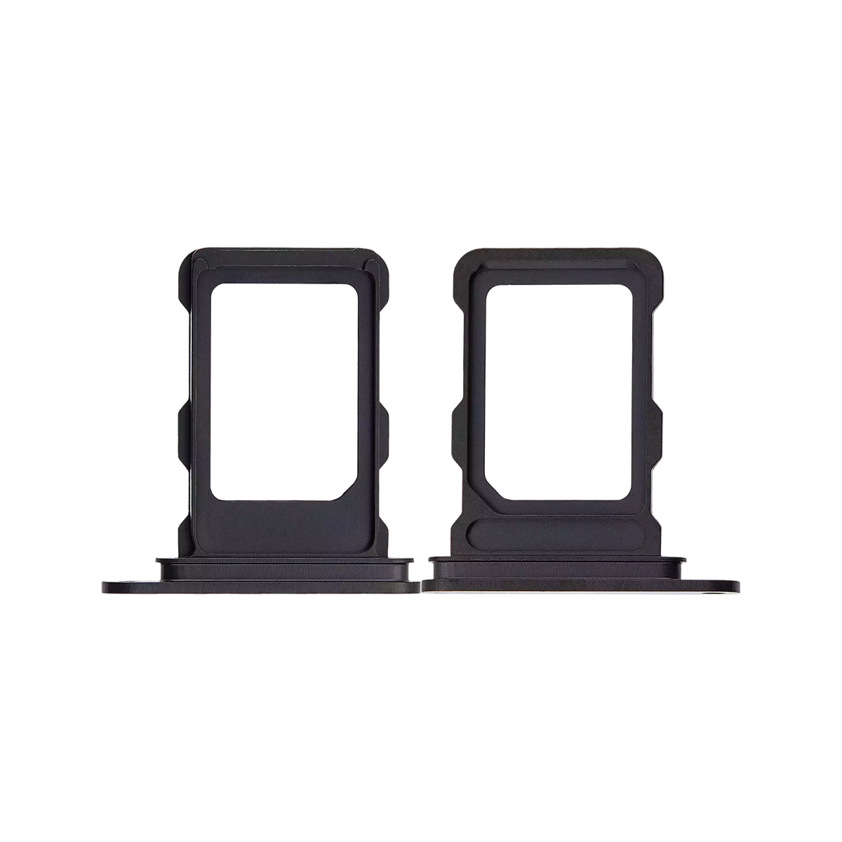 Single SIM Card Tray for iPhone 16 Pro / 16 Pro Max Black Titanium front and back view