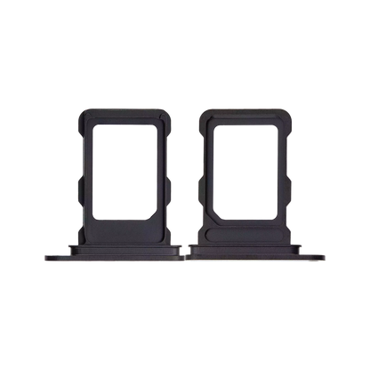 Single SIM Card Tray for iPhone 16 Pro / 16 Pro Max Black Titanium front and back view
