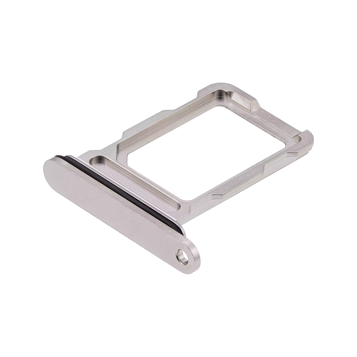 Single SIM Card Tray for iPhone 16 Pro / 16 Pro Max Natural Titanium angled front view
