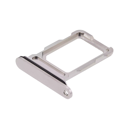 Single SIM Card Tray for iPhone 16 Pro / 16 Pro Max Natural Titanium angled front view