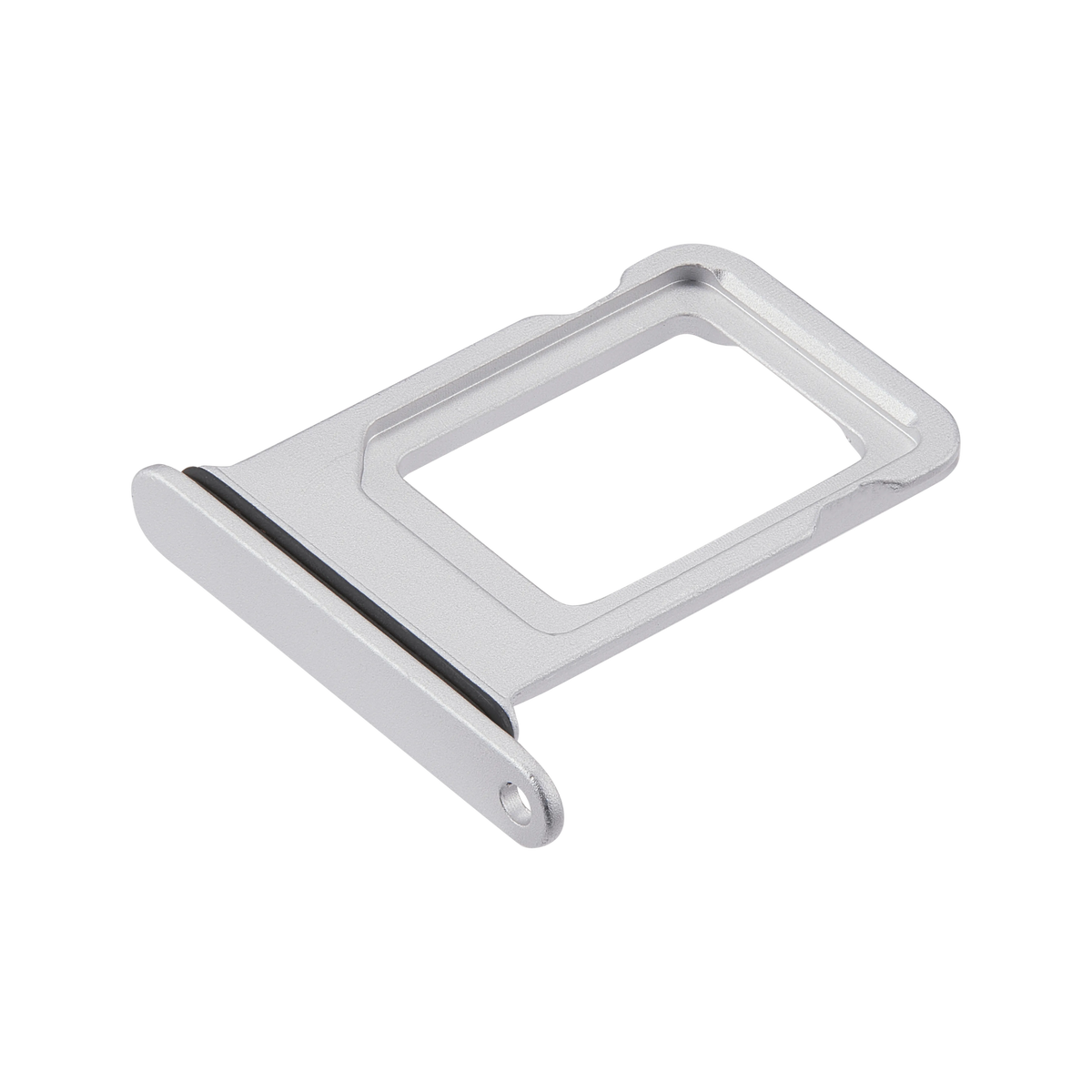 Single SIM Card Tray for iPhone 16e / 17e White angled back view