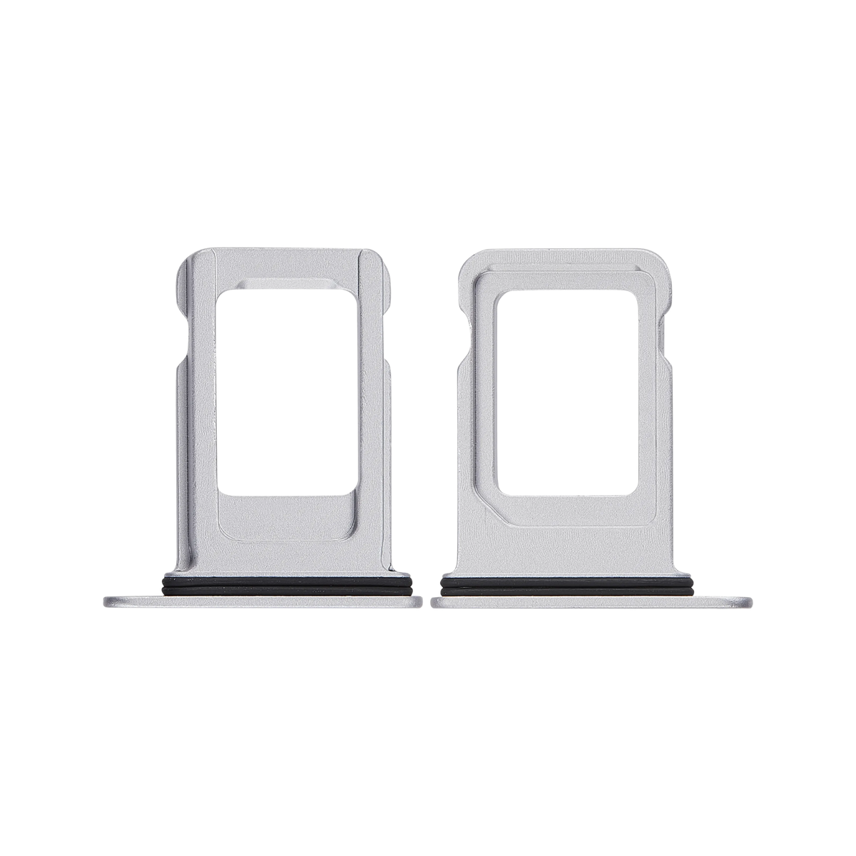 Single SIM Card Tray for iPhone 16e / 17e White front and back view