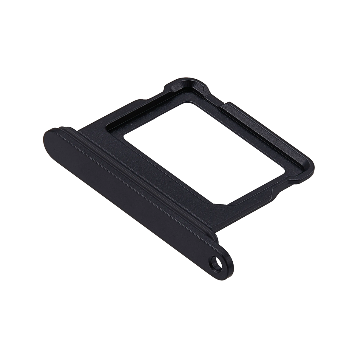 Single SIM Card Tray for iPhone 17 Black angled back view