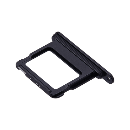 Single SIM Card Tray for iPhone 17 Black angled front view