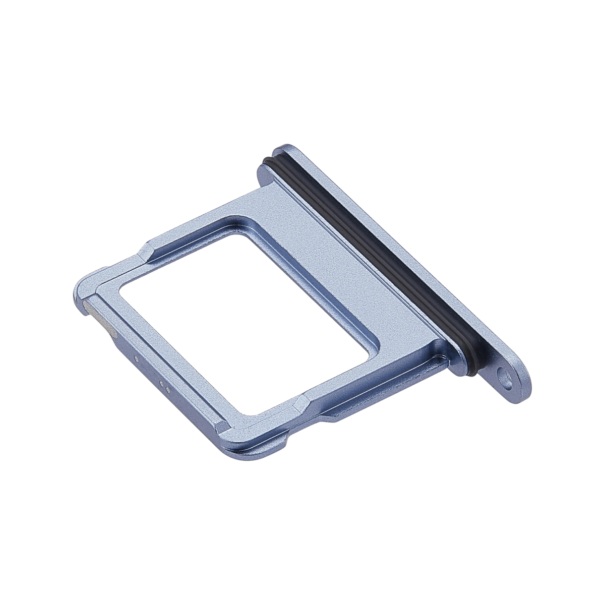 Single SIM Card Tray for iPhone 17 Mist Blue angled front view