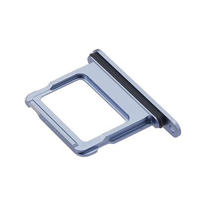 Single SIM Card Tray for iPhone 17 Mist Blue angled front view