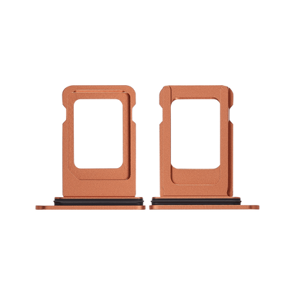 Single SIM Card Tray for iPhone 17 Pro / 17 Pro Max Cosmic Orange front and back view