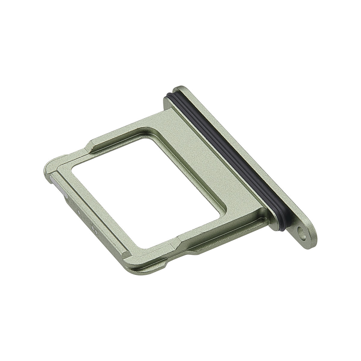 Single SIM Card Tray for iPhone 17 Sage angled front view