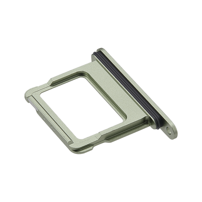 Single SIM Card Tray for iPhone 17 Sage angled front view